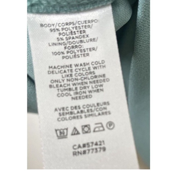 Ann Taylor Size XL Womens Green Ruffle Top Shirt Blouse Sage Sleeveless - Picture 2 of 4